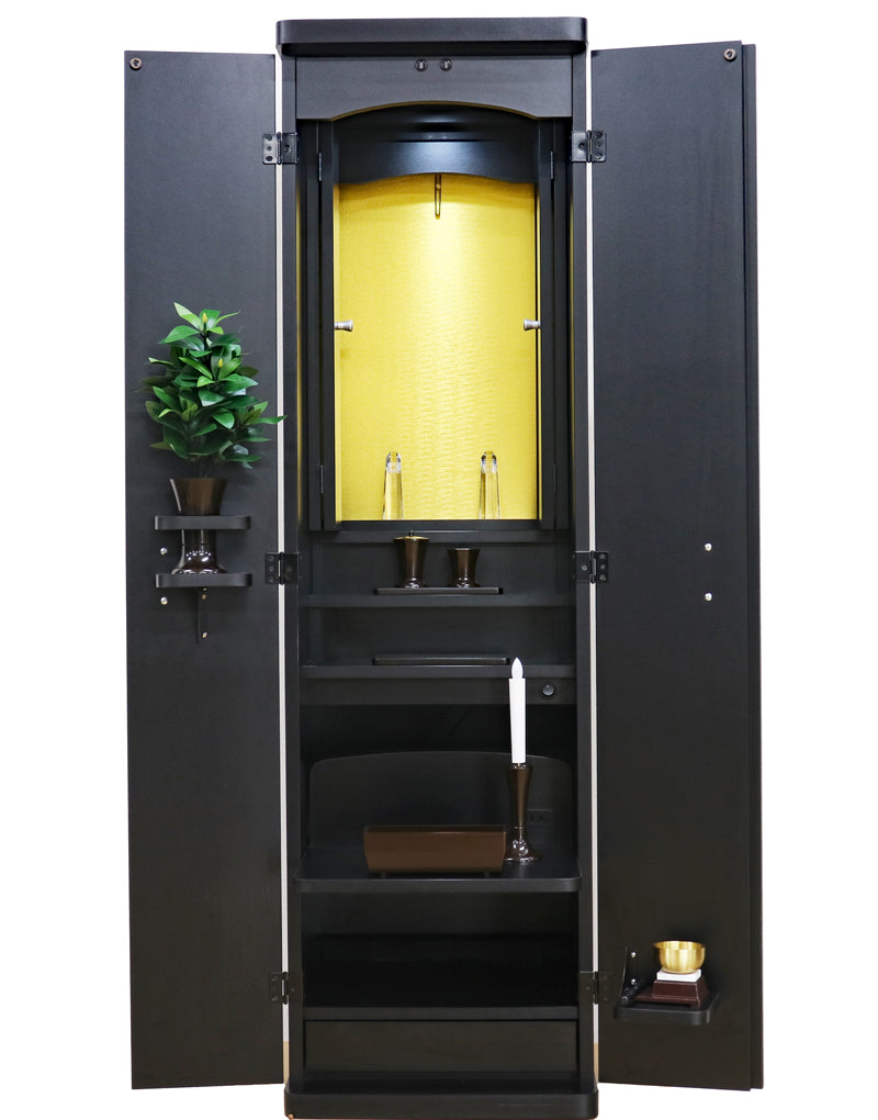 創価家具調中古仏壇 1273 ・ブラック手動厨子扉 LED照明:桜梅桃李.comから発売しました!