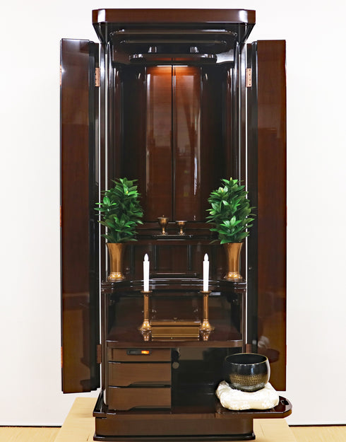 創価学会 家具調仏壇 「茜」 選べる4色 国産 レインボーゴールド厨子 常住御本尊様対応