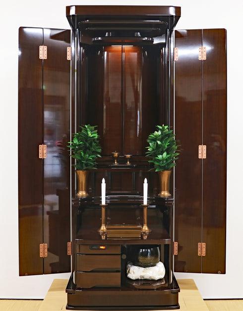 創価学会 家具調仏壇 「茜」 選べる4色 国産 レインボーゴールド厨子 常住御本尊様対応